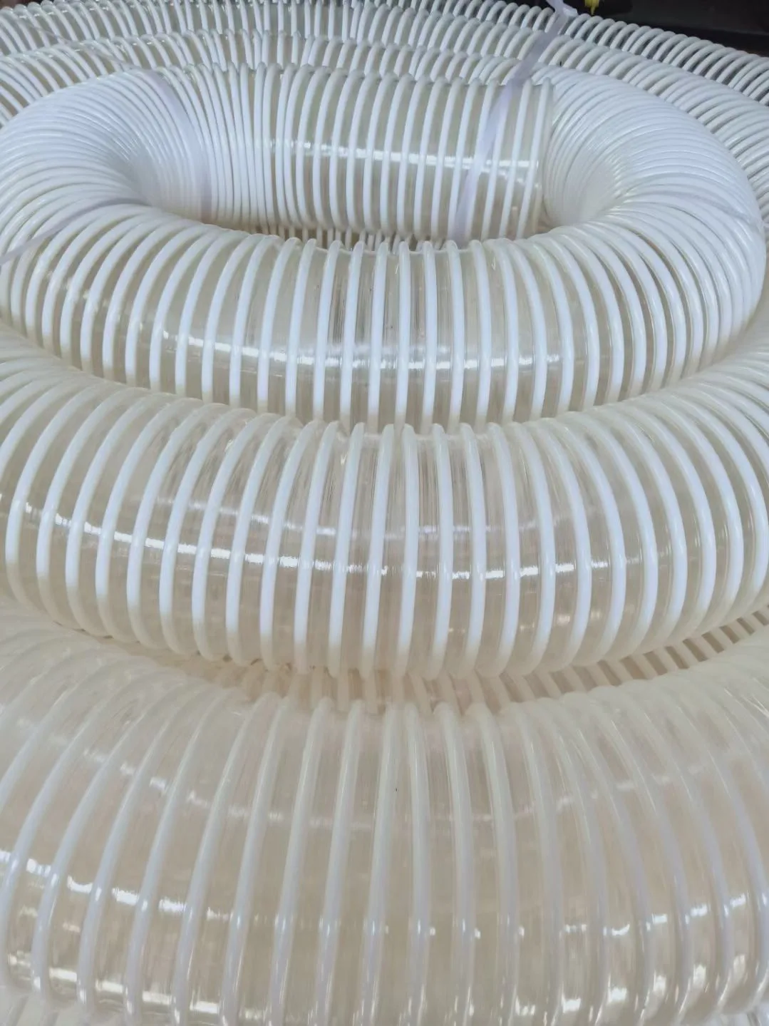 Manufacturer Air Breath Hose PU Smooth Wall Inner Plastic Spiral Suction Duct Hose