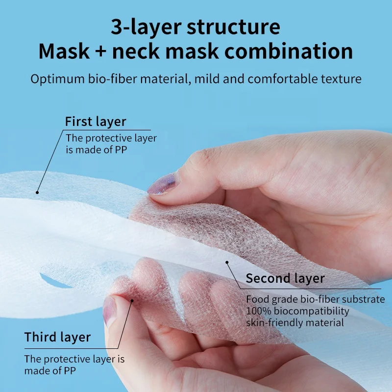 Diy Bio Cellulose Base Material Face Neck Mask Paper 3 Layers Daily Skin Care Firming Lifting Moisturizing Sheet Dry Facial Mask