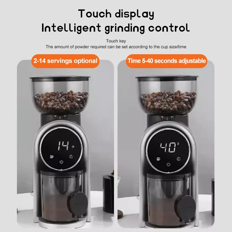 Factory 2024 Commercial Bean Grinder Machine Electric One-Touch Automatic Coffee Bean Grinder with 25 Position Grind Selector