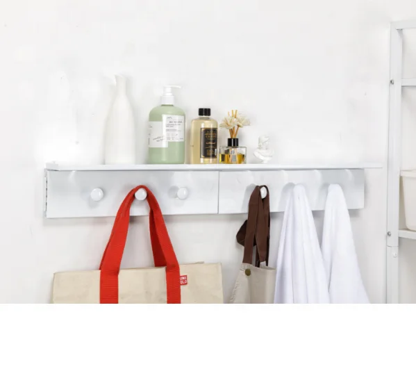 2024 SOYOUNG 100 CM Square Hooks Wall Mounted Dual Purpose Clothes Drying Rack Foldable Clothes Hanger For Balcony Use