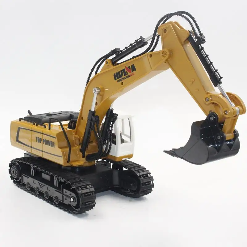 XUEREN NEW HUINA 1331 1/18 RC Car 2.4g 6 Channel RC Excavator Toy RC Engineering Car Alloy Plastic Excavator RTR for Kids gift