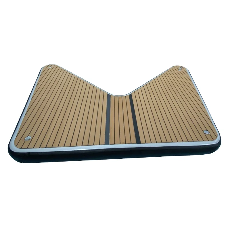 Wholesale Anti-slip Teak EVA Inflatable Yacht Dock Floating Pontoon for Boat