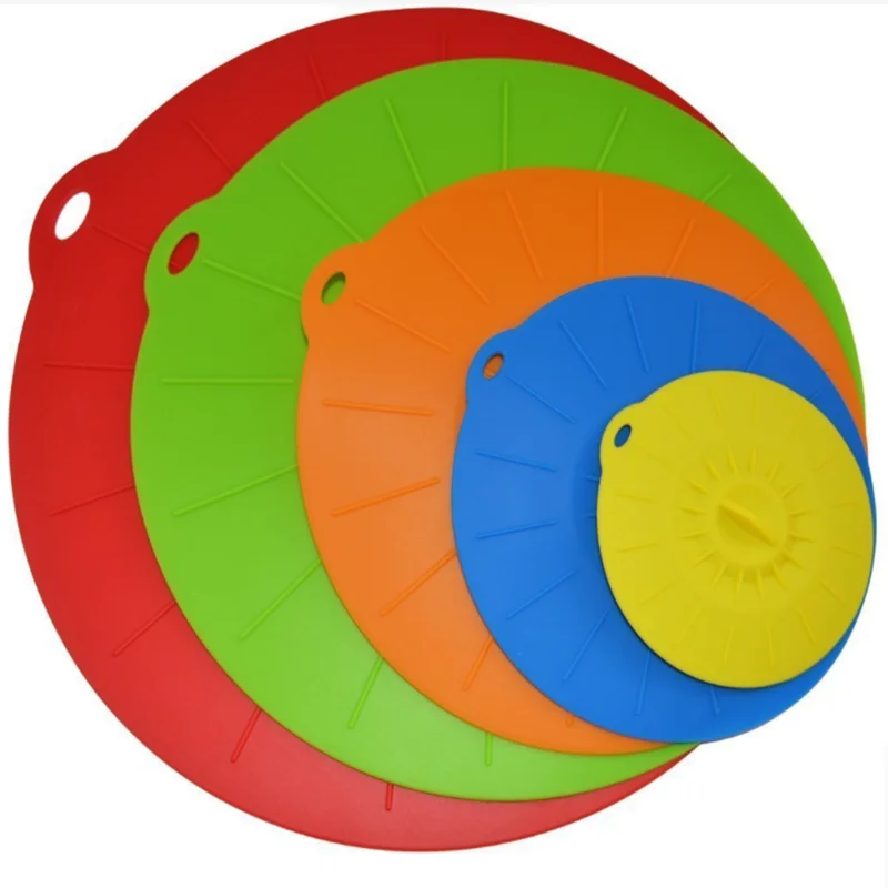 BPA free  Microwave Reusable Silicone Lid  5pcs food fresh Silicone Cover Silicone Stretch Cover For Bowl Pot