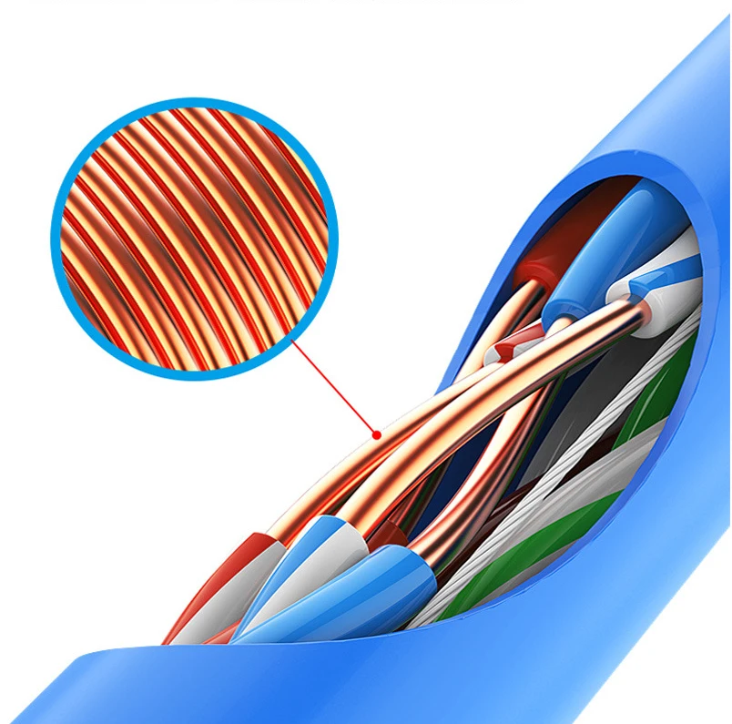Indoor UTP CAT5 CAT5e communication cables 4 pair twisted network 24AWG 1000ft unshielded lan cable