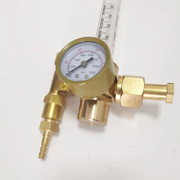 60SCFH co2 tank carbon dioxide gas high pressure gauge regulator with solenoid valve