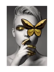 Decorative paintings modern style embroidery butterfly pictures plaster crafts for bathroom bedroom living room