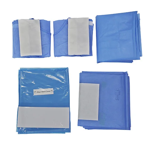 High quality  SMS disposable C-section Cesarean surgical kits packs  sets for operation room