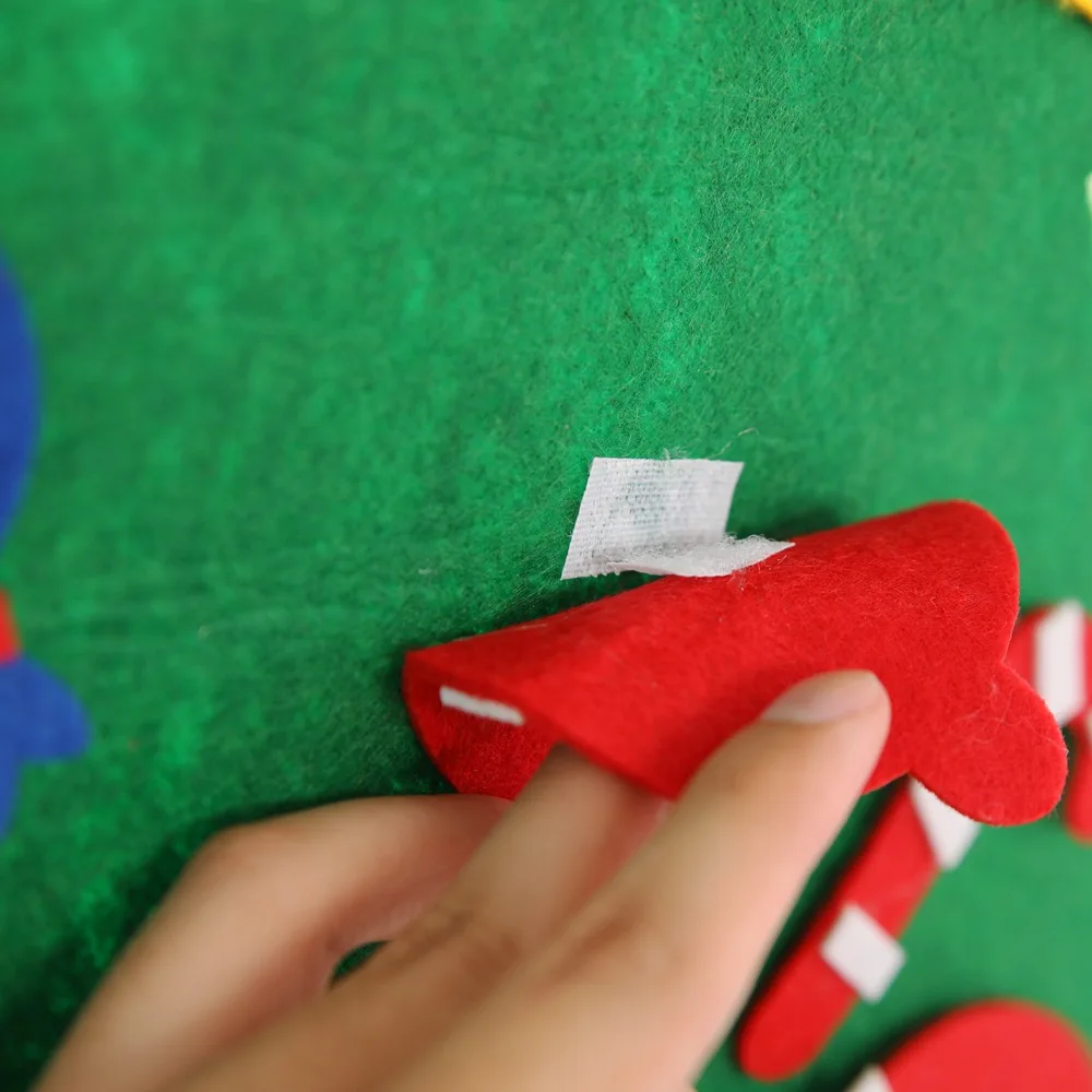 Войлочная Рождественская елка «сделай сам» 100*77 см новогодние подарки детские игрушки Искусственная настенные украшения Рождественское украшение для дома