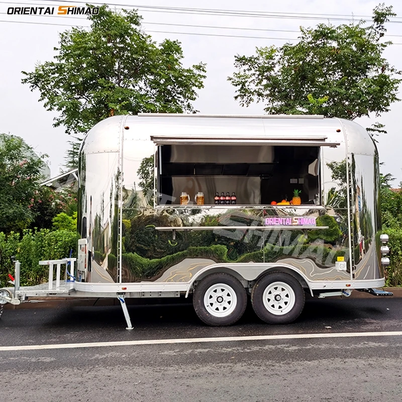 Oriental shimao mobile street fast food vending trailer food truck