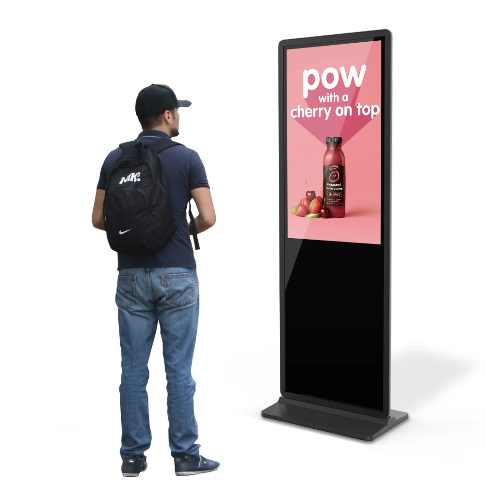 Floor Stand 32 43 55 inch Indoor Digital Signage LCD Display Totem Advertising Information Touch Screen Kiosk