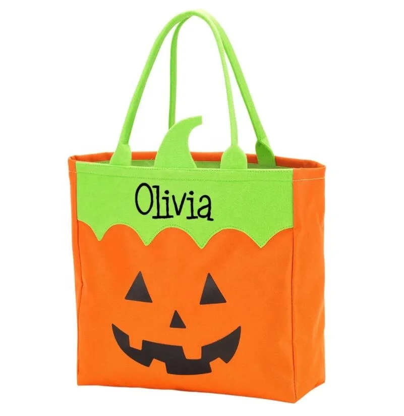 CFP B129 Halloween  Franky Frankenstein Halloween Tote Pumpkin Halloween Tote