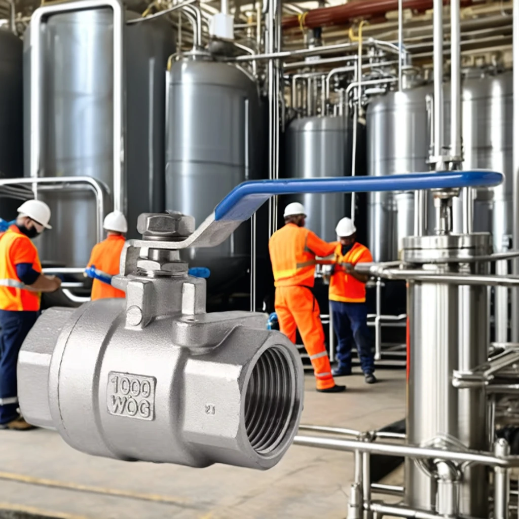 Stainless Steel 304 High-Temperature Two-Piece 300 Degree Steam 6/4 Min 1 Inch DN15 Internal Water OEM Pneumatic Ball Valve