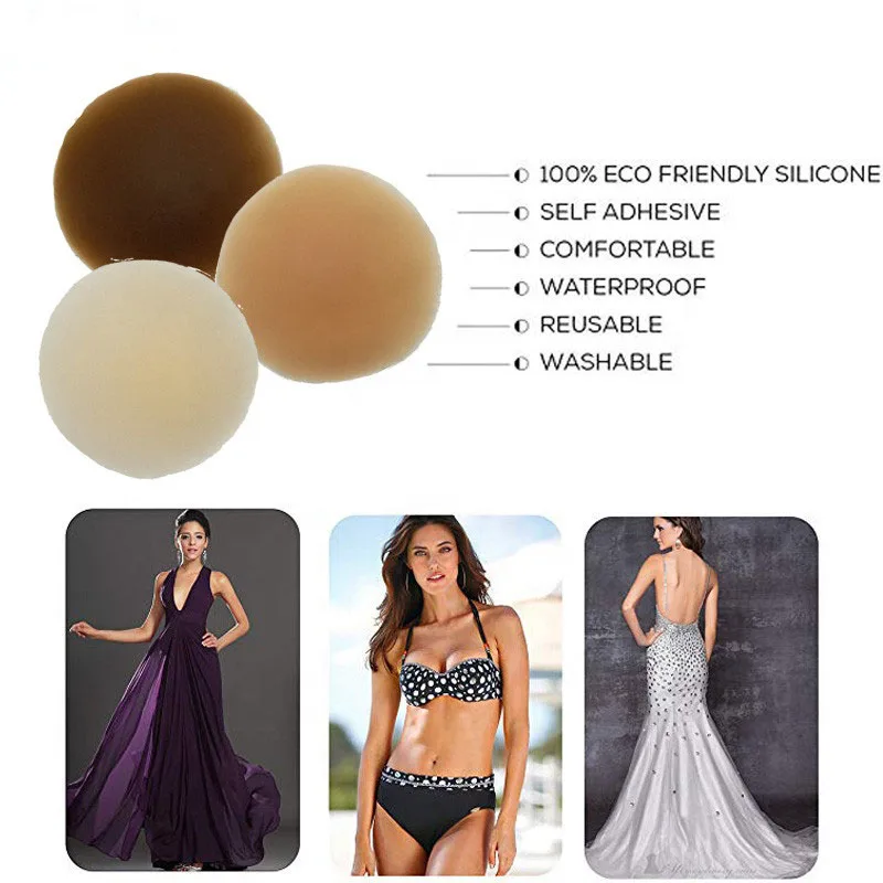 Factory Wholesale Comfortable Reusable  Self Adhesive Silicone Nipple Pasties Eco-Friendly Matte Nipple Cover