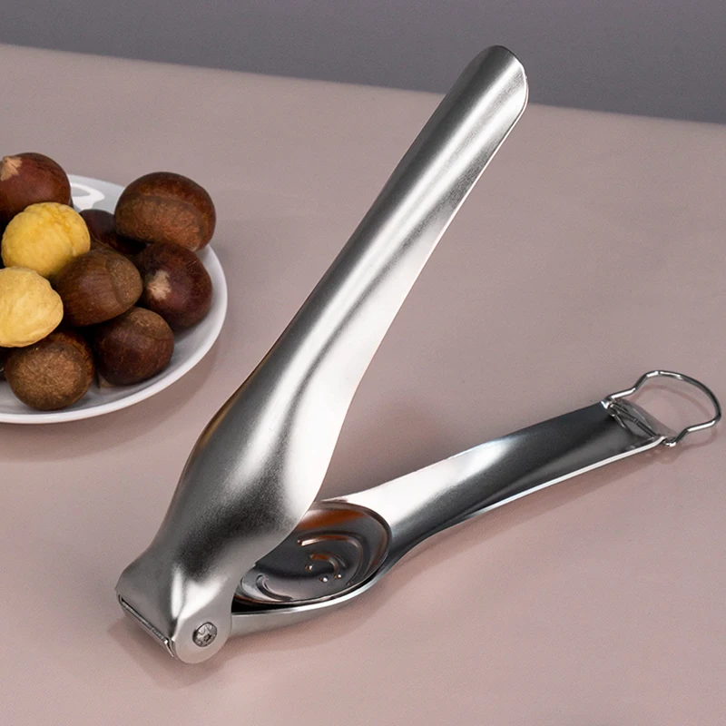 Optimal Usage Polished 201 Stainless Steel Kitchen Gadget Nut Cracker & Chestnut Peeler Opener Pecan Walnut Fruit Vegetable Tool