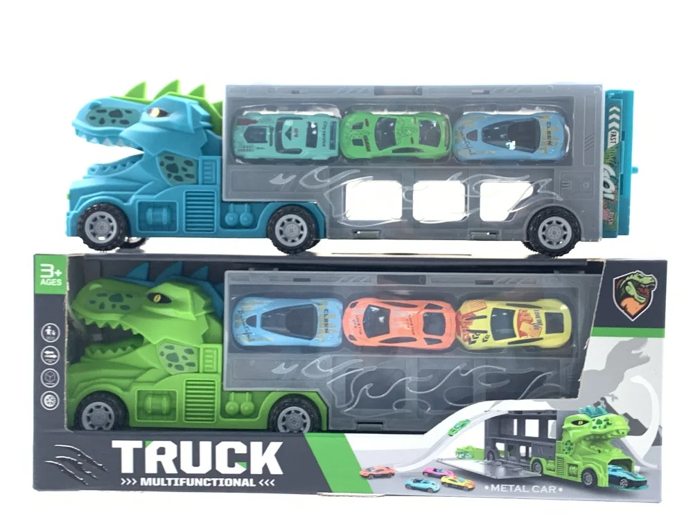 New portable catapult storage dinosaur head container truck hot toys for children