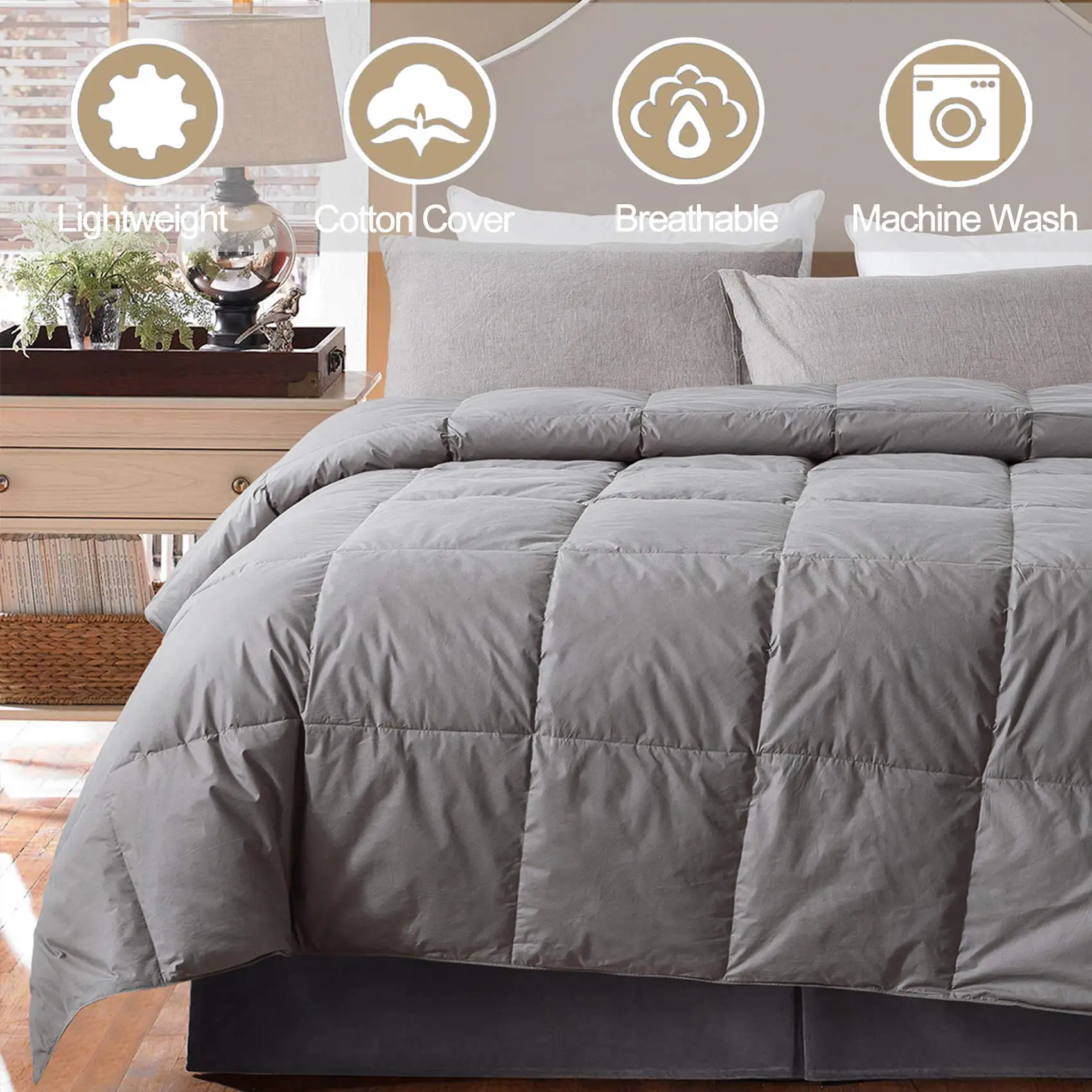 customized twin full queen king size goose down goose feather hotel comforter duvet insert duvet inner for hotel and home