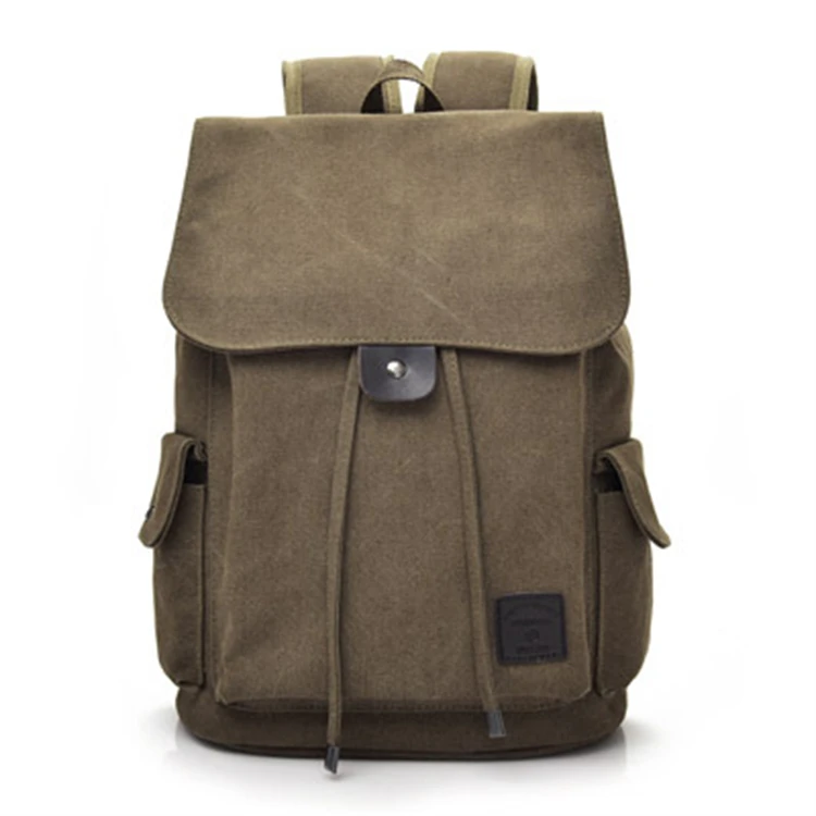 fancy canvas shoulder students 15.6 laptop backpack bag for college men waterproof