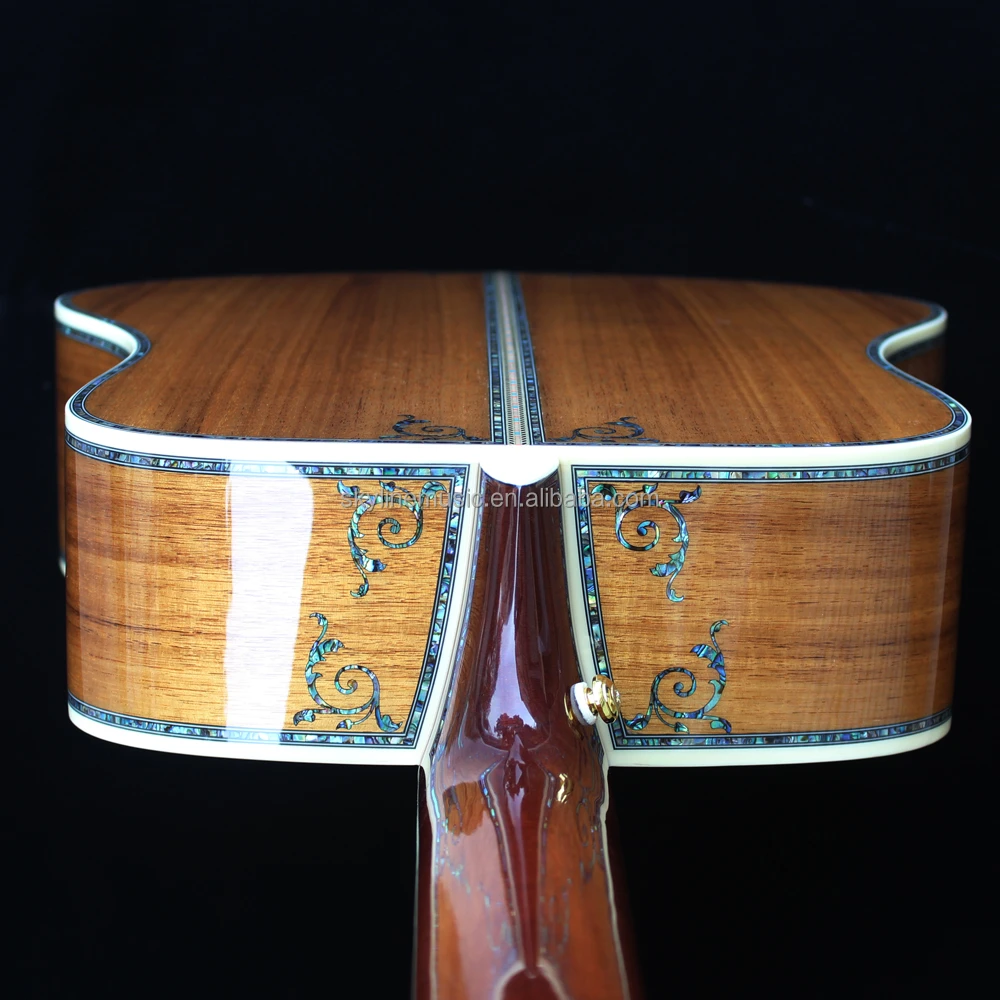 12 Strings Deluxe Solid Koa Wood 41 Inch Acoustic Guitar Handmade