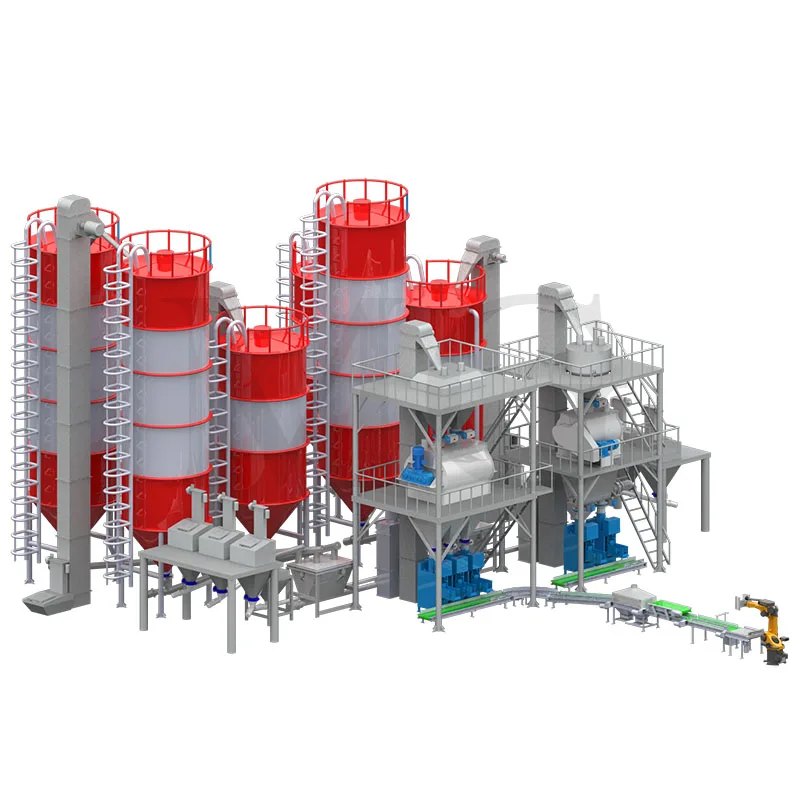 Low Investment Dry Mortar Mix Machine Wall Putty Plaster Skim Coat Making Machine Ceramic Tile Adhesive Production Line