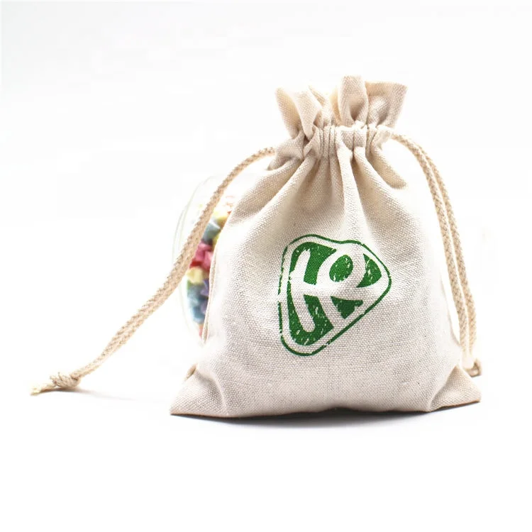 Custom Printed Embroidery Logo Drawstring Jewellery Gift Bag Linen Lavender Sachet Pouches