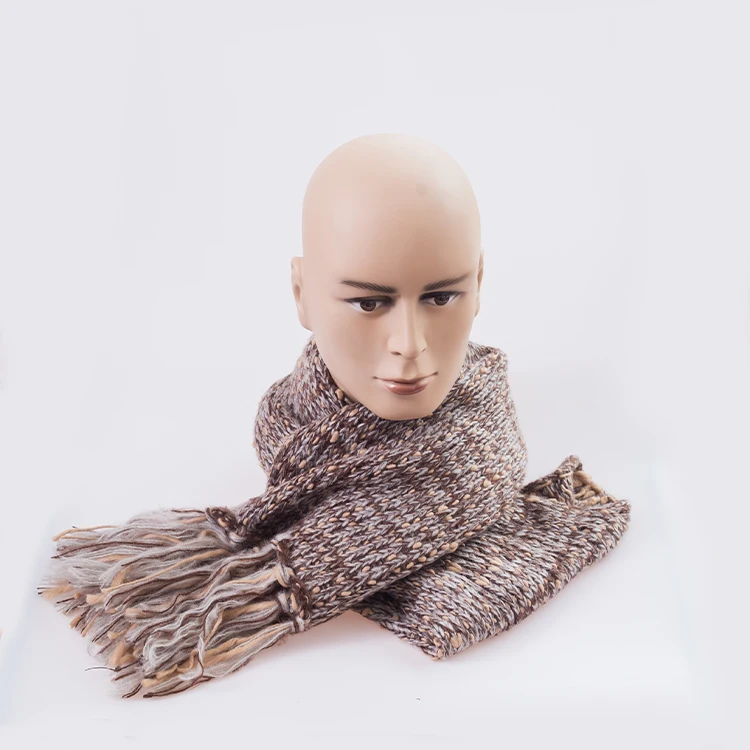 
High quality autumn and winter fashion warm tassel knitted scarf 