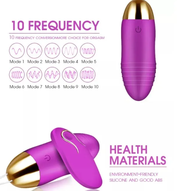 Waterproof Silicone Rechargeable Remote Wireless Eggs Vibrator For Women & Couples