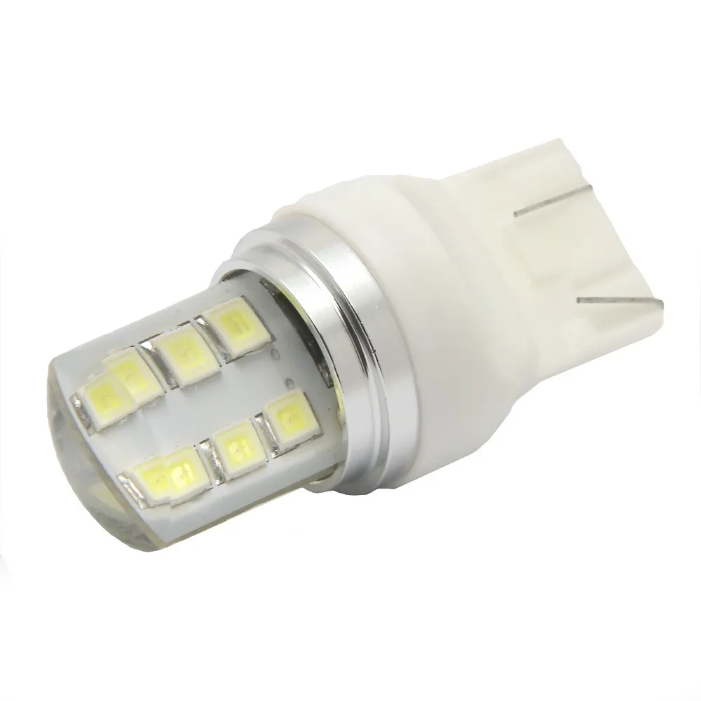 T25 3157 T20 7443 Strobe flash Blink 12 SMD 2835 LED Silicone reverse lights brake light Parking Lamp 12V White red blue