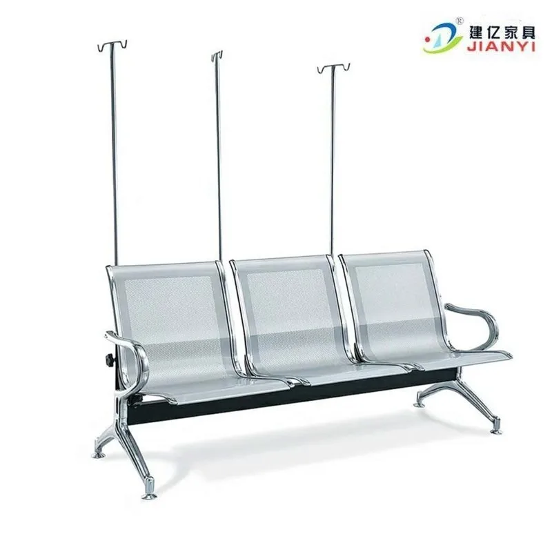 Airport Hospital Railway Station Church Office Metal Public Bench Seating Steel Waiting Chair