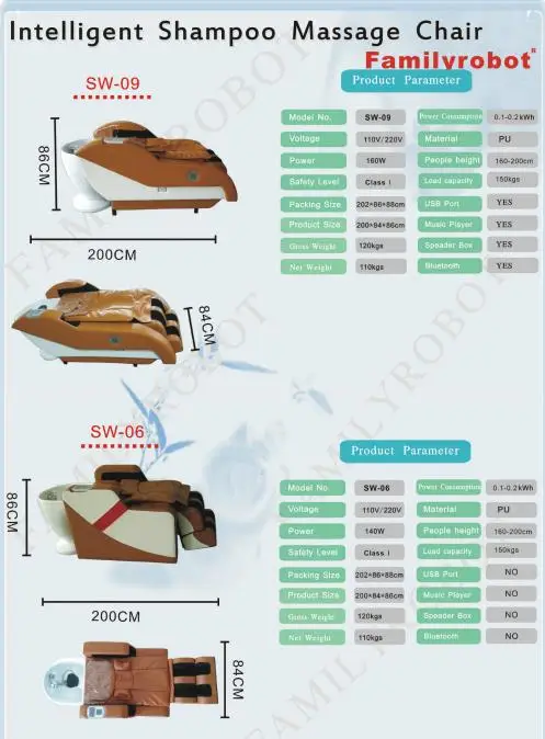 Hot Sale New Smart shampoo chair massage With USB Interface
