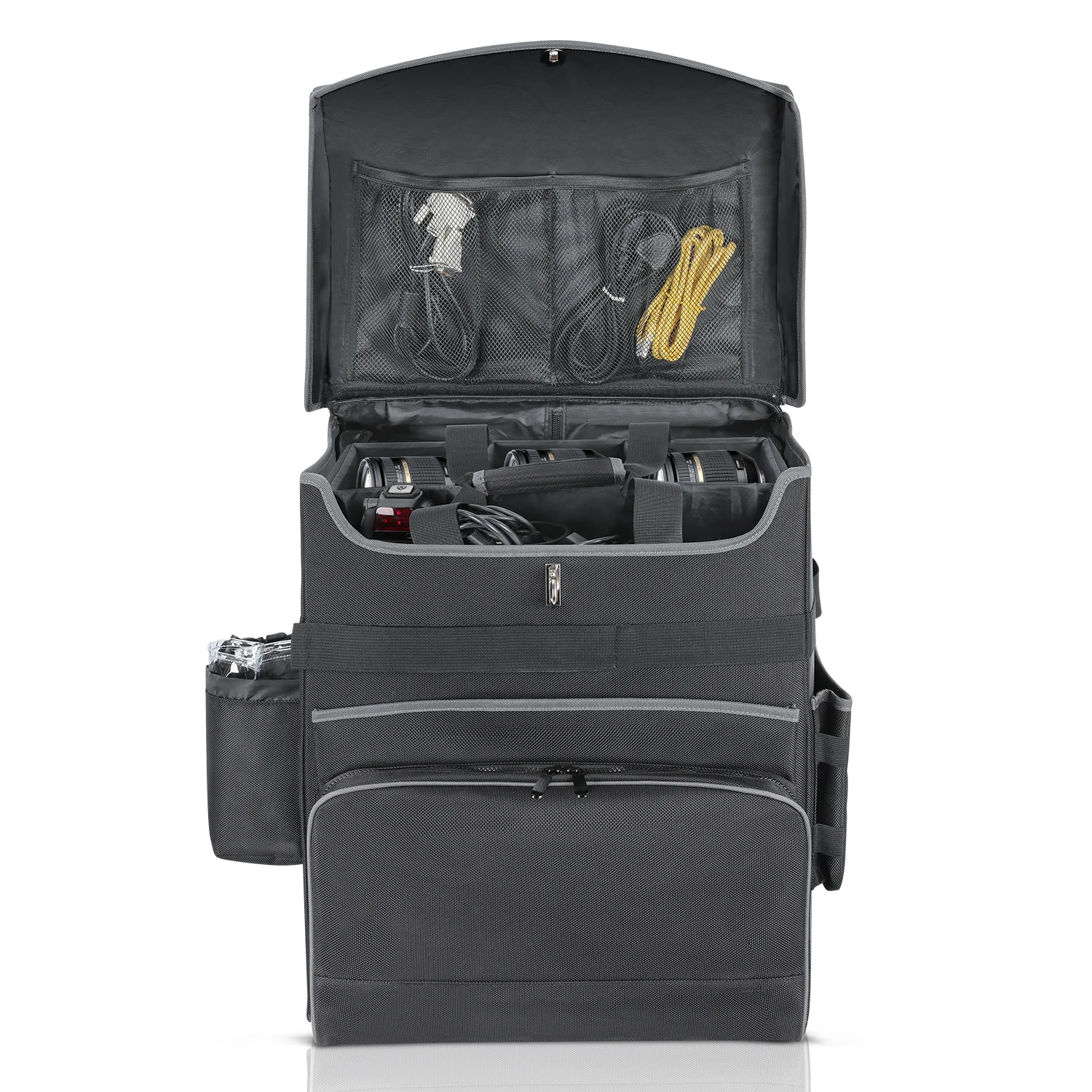 DSLR SLR Water-resistant and Shockproof Wheeled Photographer Camera Bag YCW 2-in-1 Rolling Camera Backpack Trolley Case