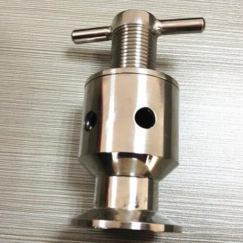 Sanitary manual pressure relief valve for beer tank