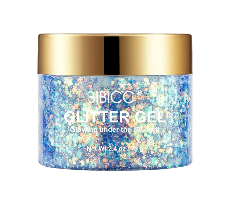 Топ оптовая продажа макияж частная торговая марка экологически чистый праздничный цветной гель для лица и тела водонепроницаемый супер блестящий