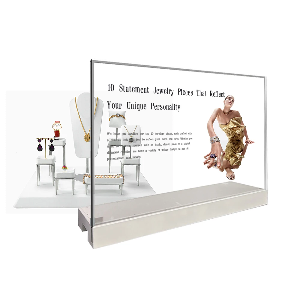 RAYBO 30 55 inch oled transparent Android advertising screen transparent screen display oled touch transparent screen for glass