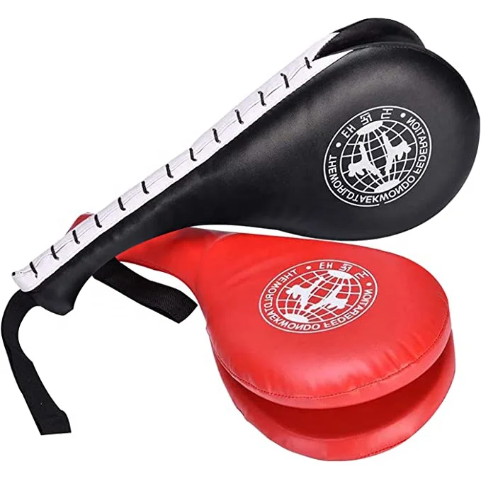 1 Pair Of Karate Taekwondo Double Kick Foot Pad Target Tae Kwon Do Kickboxing Training Martial Arts Equipment