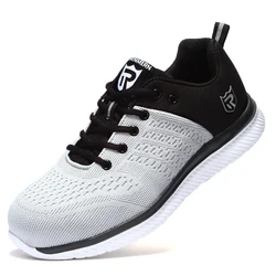 Кроссовки LARNMERN мужские рабочие защитные, стальной носок, легкие дышащие строительные защитные ботинки