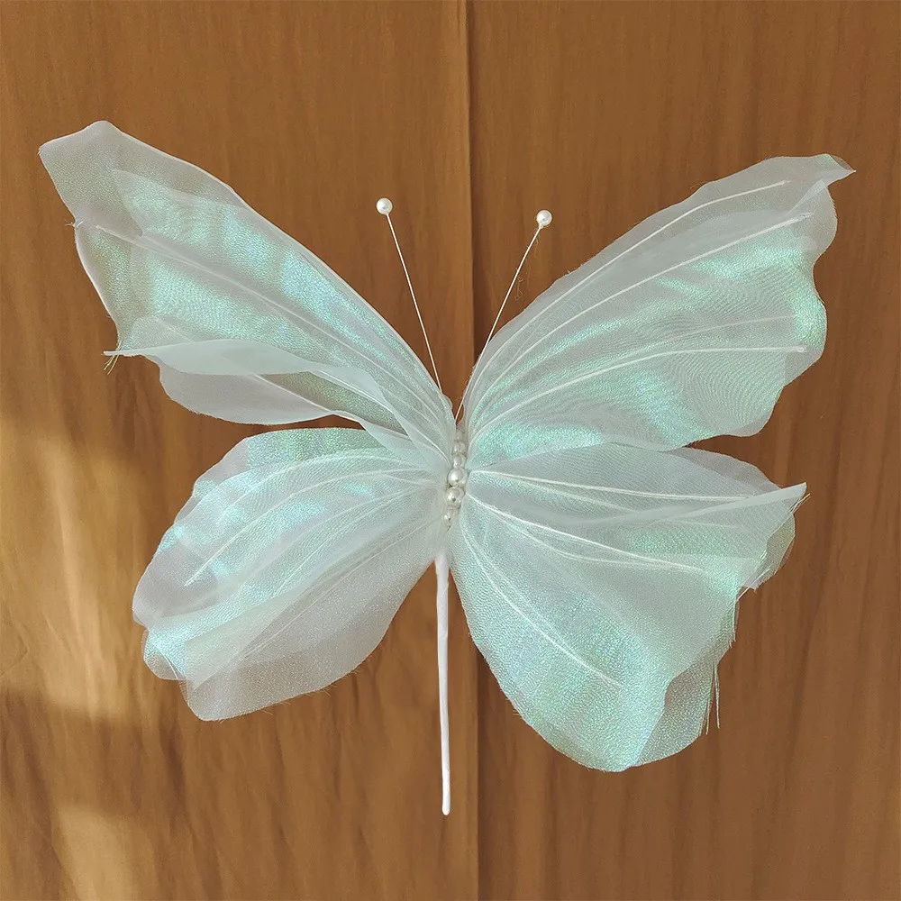 Party Decoration Artificial butterfly Hand-made flower silk screen flower photography props