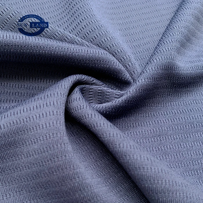 Lightweight 100% Polyester Stripe Pique Fabric for Sportswear Football T-shirt Breathable Running Suits