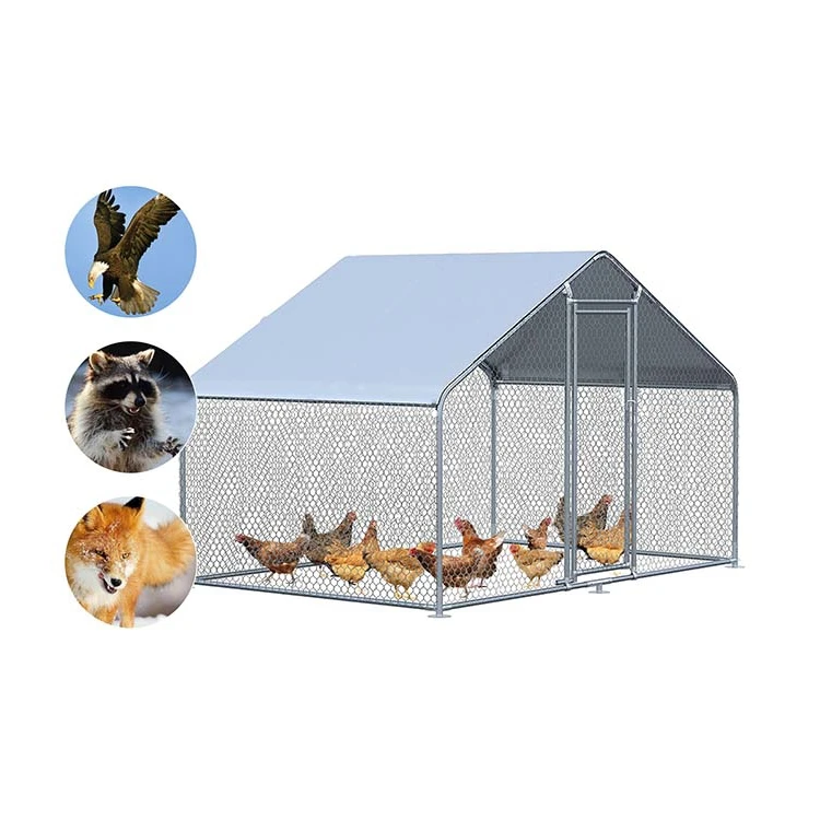 Wholesale Price Easy Cleaning Wire Mesh 10*6.5*6.5 Feet Chicken Coop Animal Cages Stainless Steel Coop Run Chicken