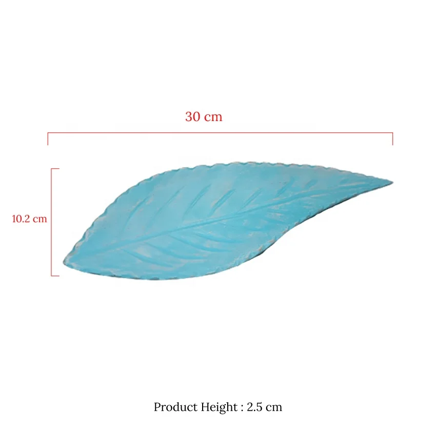 New Wooden Leaf Shaped Decorative Trays, Wood Serving Tray Rustic Storage Platter for Snacks, Dessert, Tea, Fruits and Breads