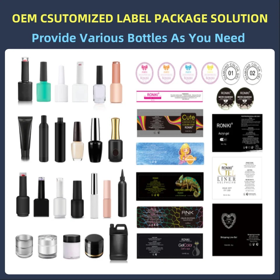 RONIKI Free sample wholesales hard gel polygels nail kit liquid poly gel with uv lamp