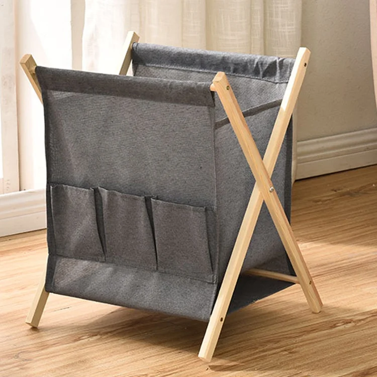 Portable Magazine Holders Creative Folding Fabric Magazine Rack Newspaper Rack Storage Bookshelf Rack with Cloth Bags