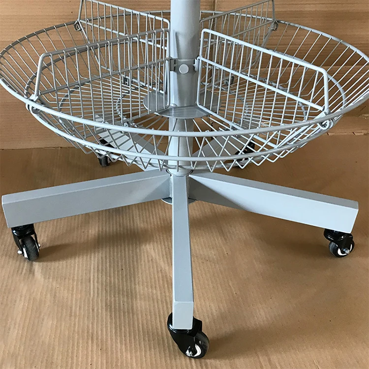 Wholesale Supply Customized 4th floor light duty round mesh basket Supermarket Display