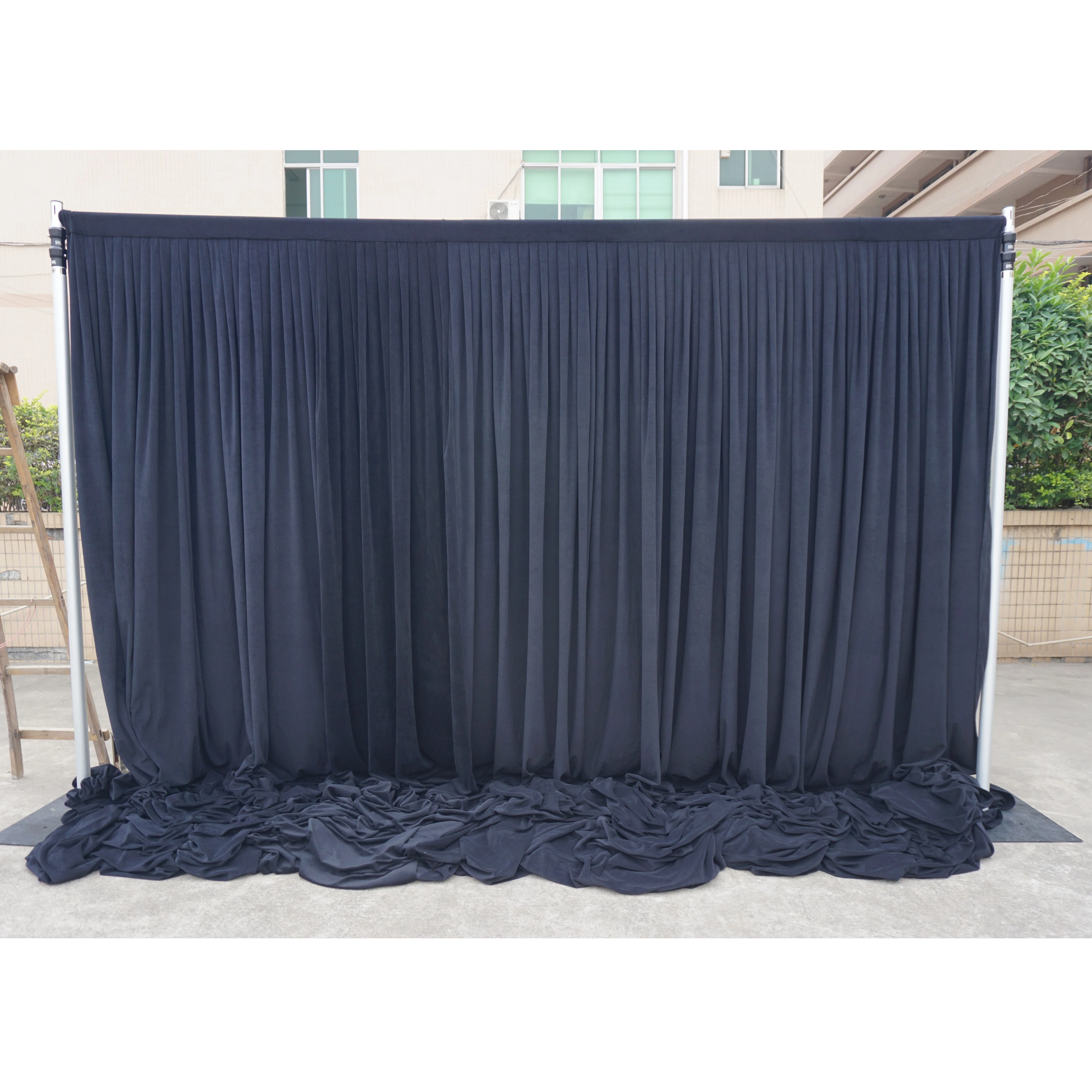 Aluminum telescopic wedding backdrop pipe and drape and draping fabric for weddings