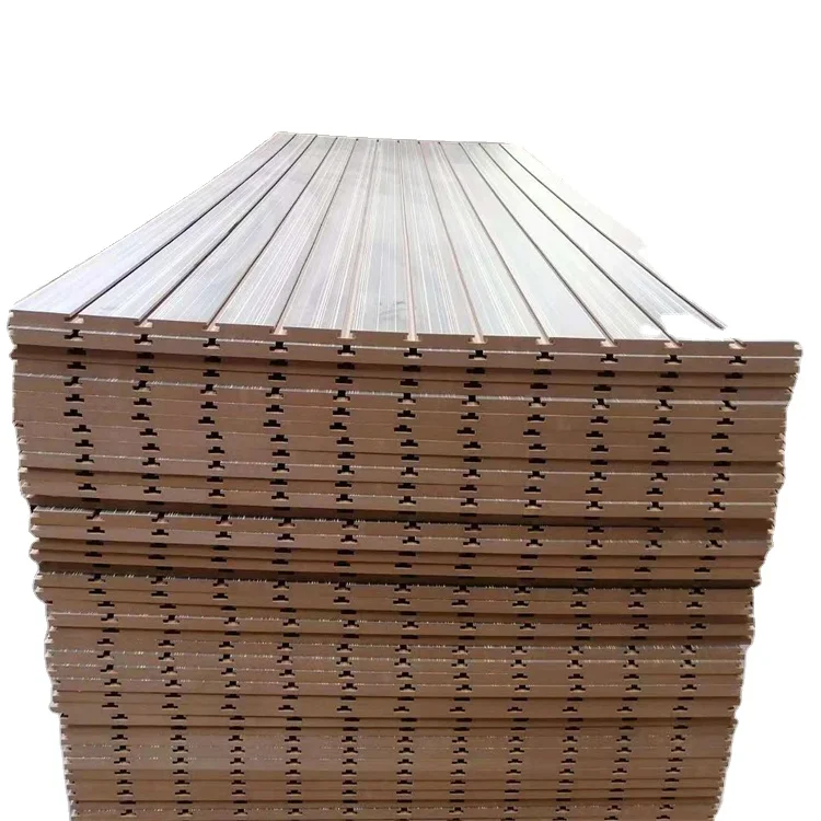 15mm 18mm melamine faced mdf slatwall panel for shop decoration