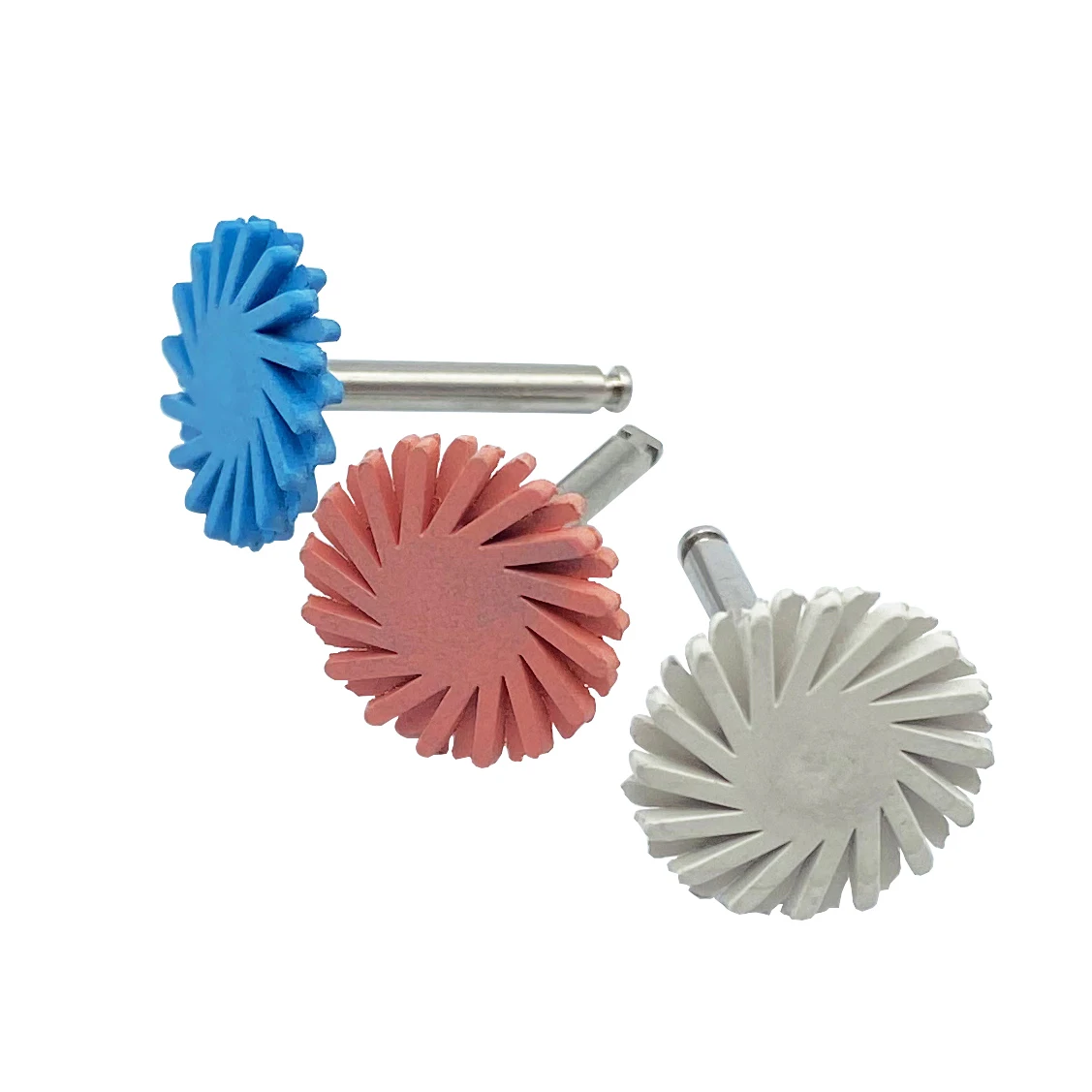 Dental Rubber Polisher Composite Resin Polishing Disc Diamond System RA Disc 14mm Wheel Spiral Flex Brush Burs