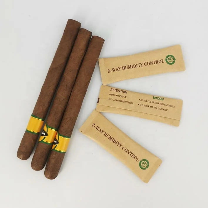 Customizable strip type 8g RH 69% gel 2 way humidity control pack for herbs tobaccos cigars packaging storage travel case