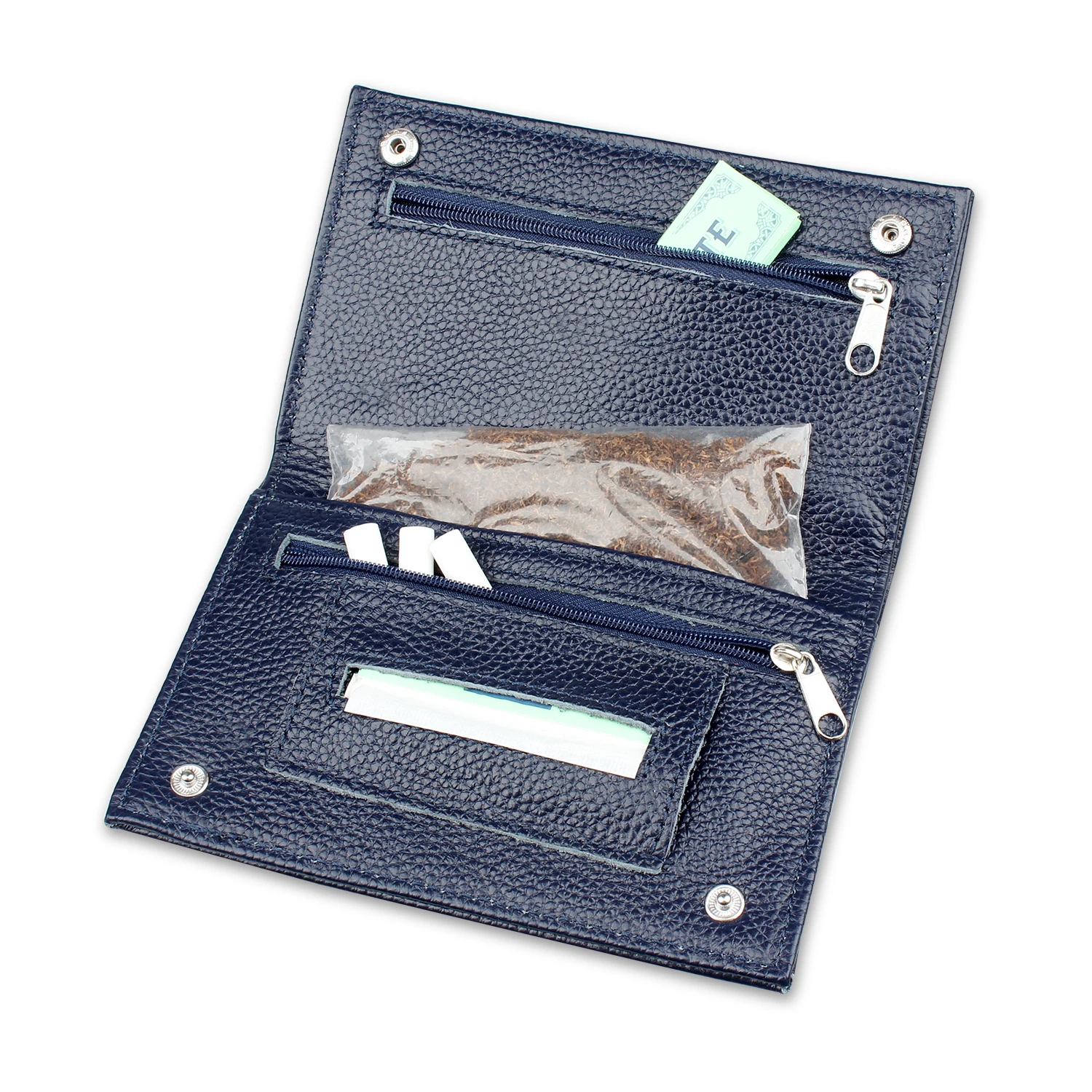 Custom Genuine Leather Tobacco Pouch Bag for Tobacco Rolling Paper