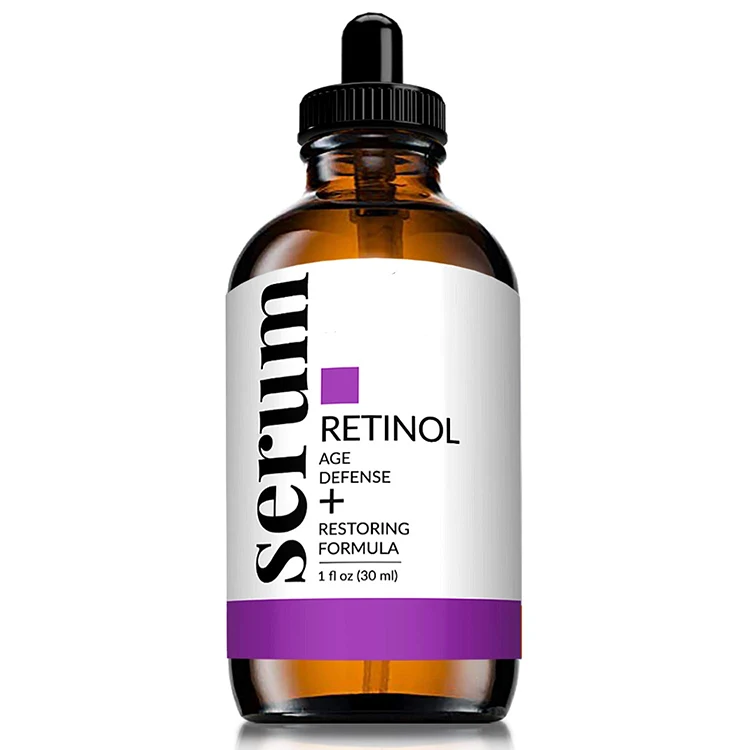 Guangzhou OEM Facial Skincare Hyaluronic serum Retinol Serum Organic Anti Aging Whitening Vitamin C 30ml 2.5% Retinol Face Serum