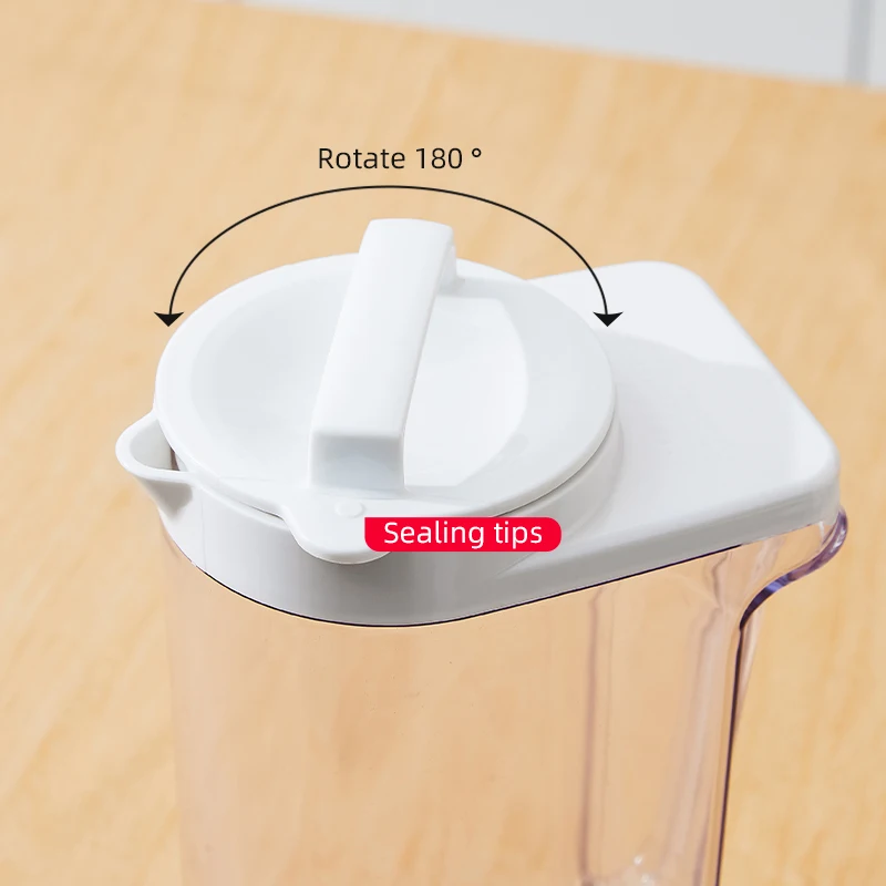 Eco-Friendly Cold Water Bottle Kettle Plastic Water Iced Tea Pitcher with Lid
