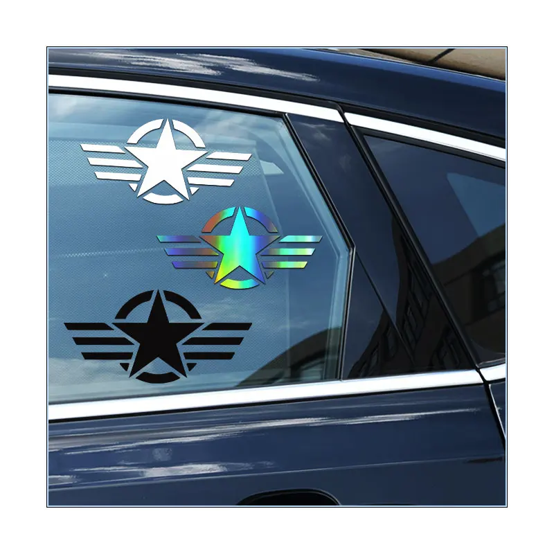 US Army Military Funny Car Sticker Cute Exterior Vinyl Decal for BMW VW Audi Gti Skoda Glossy Film Letter Type Warning Feature
